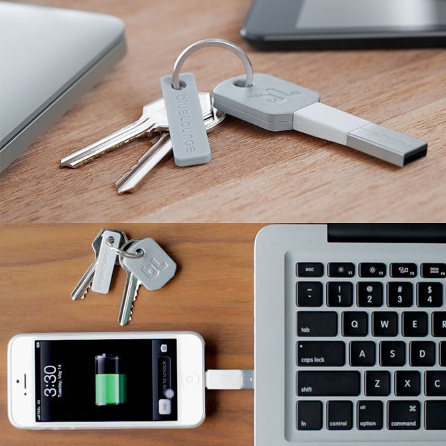 Kii iPhone Keychain Charger by Bluelounge