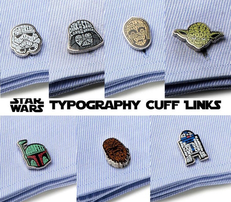 Star Wars Typography Cufflinks