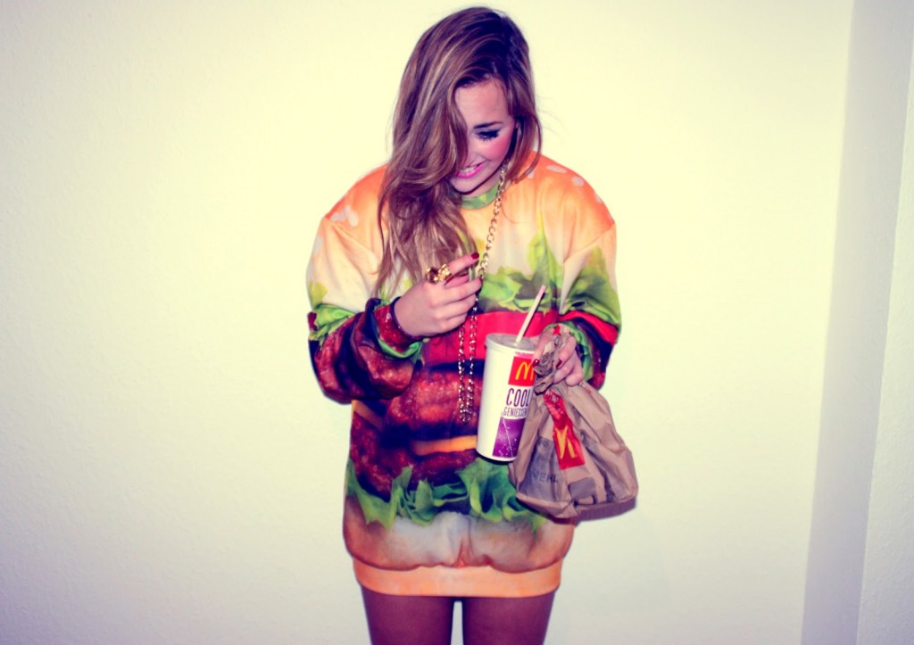 Tasty Burger Sexy Sweater