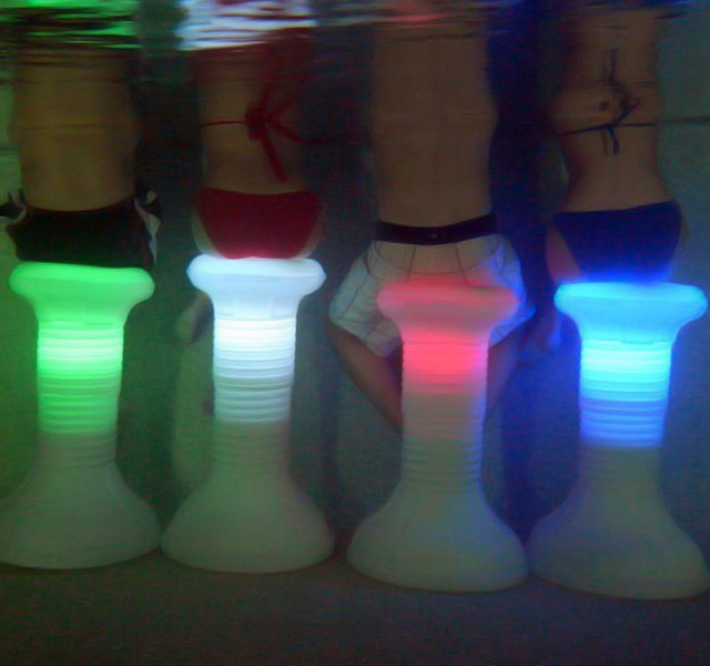 LED Pool Stools