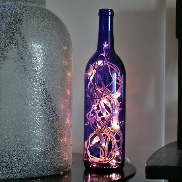 Mini String Light Wine Bottle
