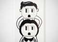 Naughty Outlet Cover Decal