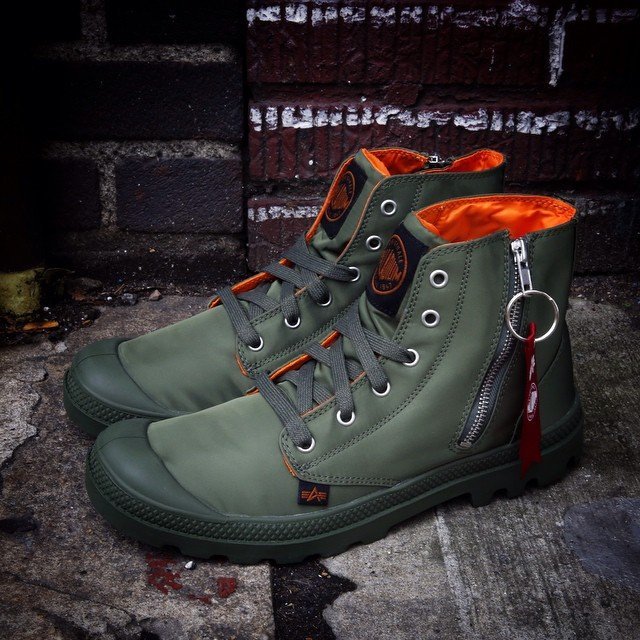 Pampa Hi Zip MA-1 SGE by Palladium x Alpha Industries