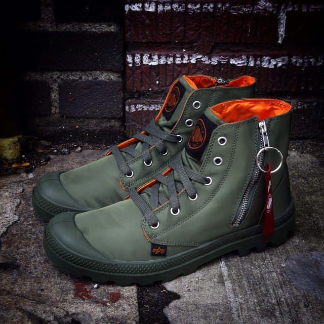 Pampa Hi Zip MA-1 SGE by Palladium x Alpha Industries