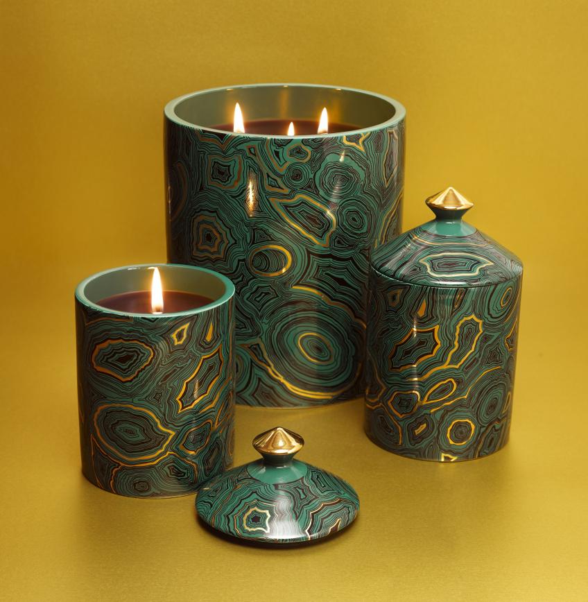 Malachite Candle by Fornasetti