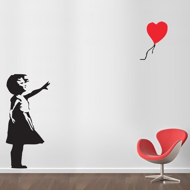 Banksy Balloon Girl Wall Sticker