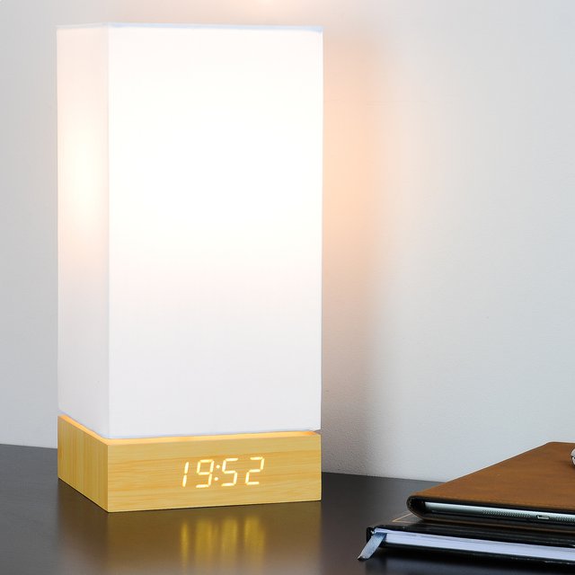 Beech Click Clock Lamp by Gingko