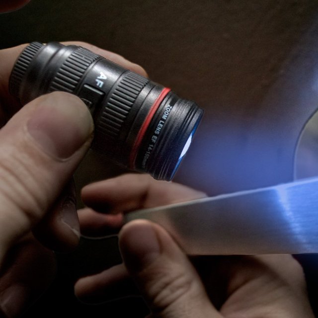 Camera Lens Light Up Keychain