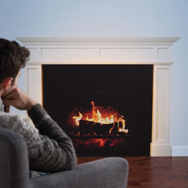 Faux Fireplace Decal