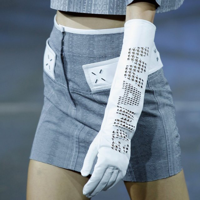 Laser Cut Leather Gloves by Alexander Wang