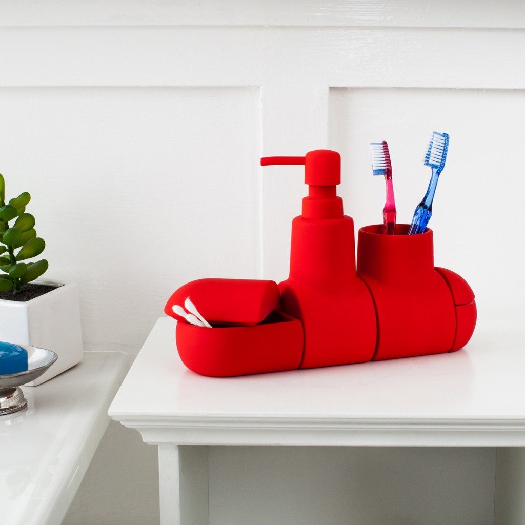 Seletti Submarino Bathroom Set Red