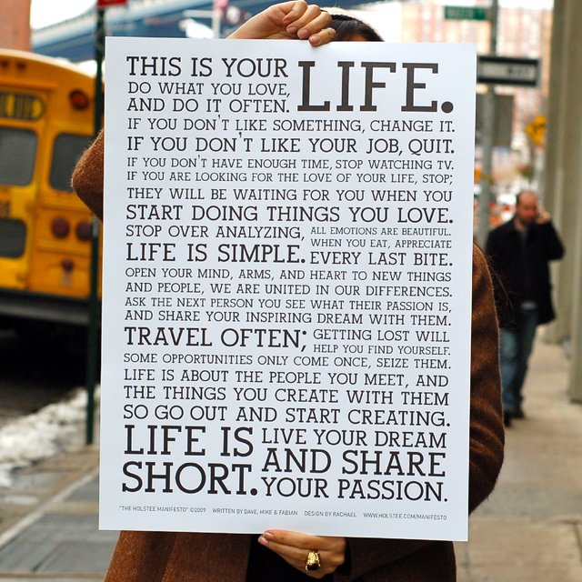 The Holstee Manifesto Poster