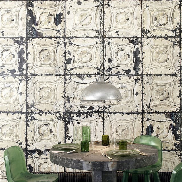 Tin Tiles Wallpaper by Merci