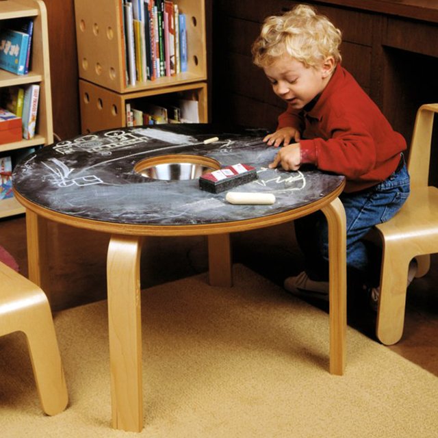 Woody Chalkboard Table