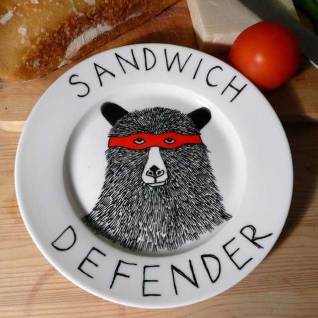 Sandwich Defender Plate by JimBob Art x Wolf & Badger