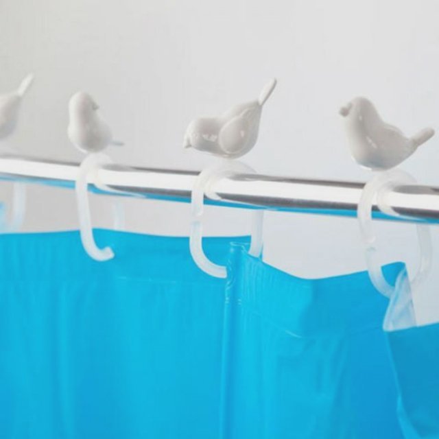 Peeking Birds Shower Curtain Hooks
