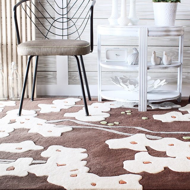 Pyrus Chocolate & Soy Wool Rug by Inhabit