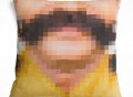 Yaya Mustache Pillow by Blu Dot