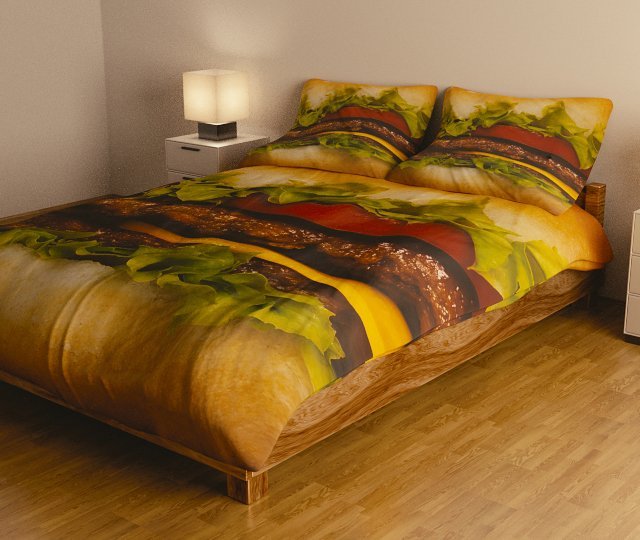 Hamburger Bedding by Emotional Rainbows