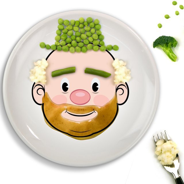 Food Face Dinner Plate