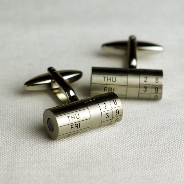 Adjustable Date Cufflinks by FACA