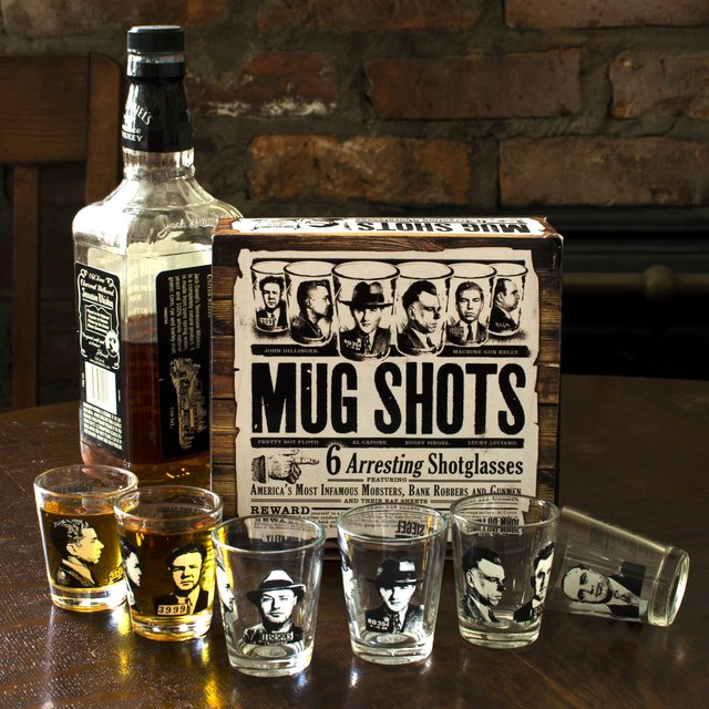 Mug Shots Famous Gangster Shot Glasses