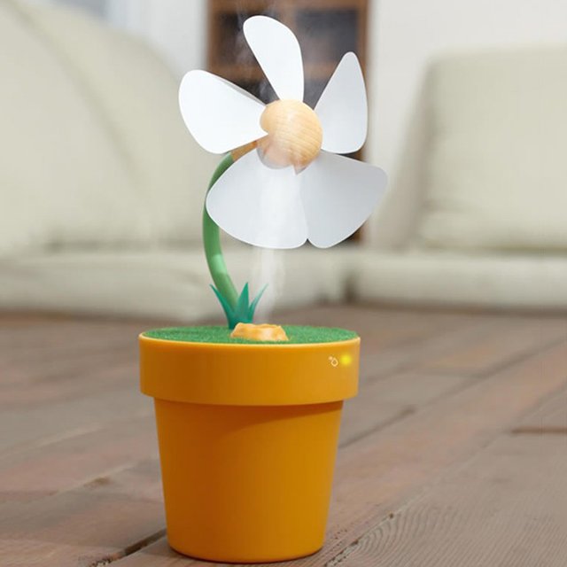 Mini USB Flowerpot Fan Humidifier
