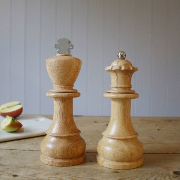 Chess King & Queen Salt & Pepper Mills