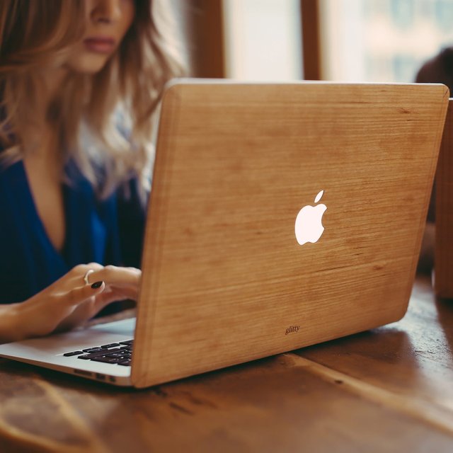 Cherry Wood Macbook Skin