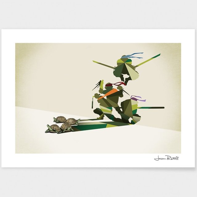 Walking Shadow Turtles Print by Jason Ratliff