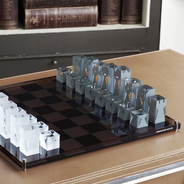 Acrylic Chess Set by Jonathan Adler