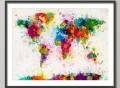 Paint Splatter World Map by Michael Tompsett