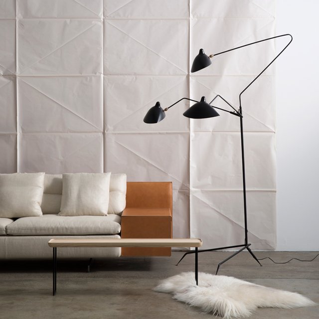 Serge Mouille 3 Arm Rotating Floor Lamp