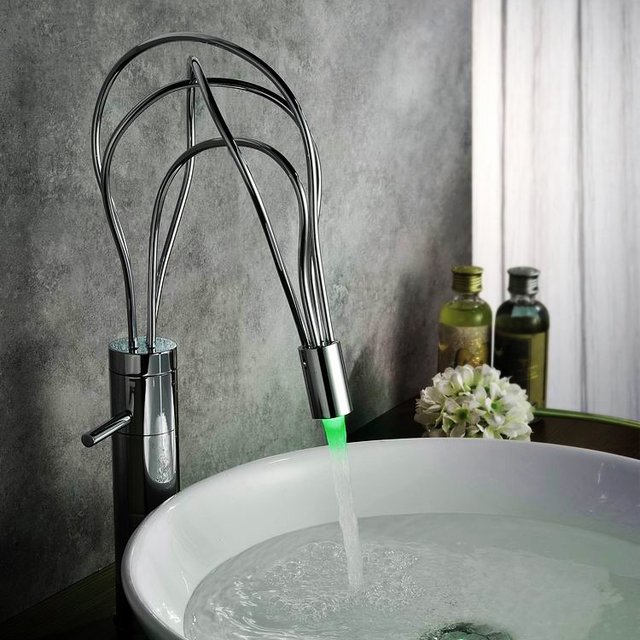 Color Changing LED Vessel Faucet