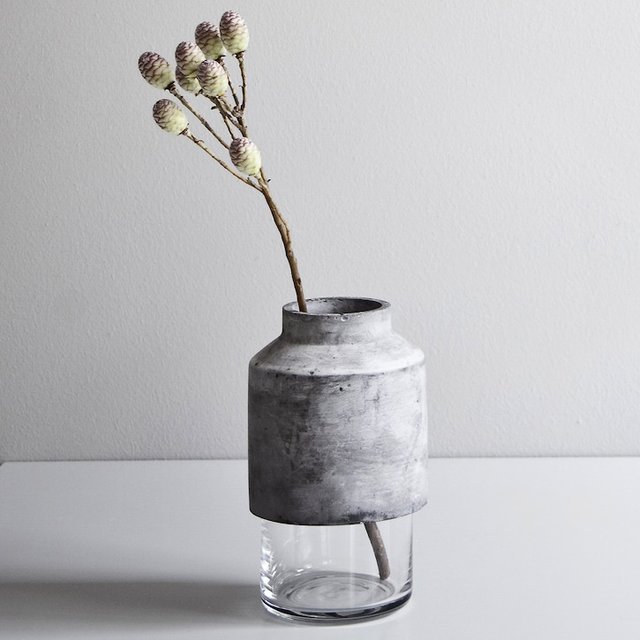 Willmann Glass & Concrete Vase