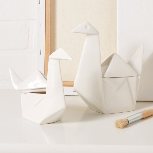 Porcelain Swan Boxes