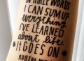 Frost Quote Temporary Tattoo