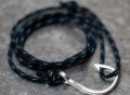 Black Rope Silver Hook Bracelet by Miansai