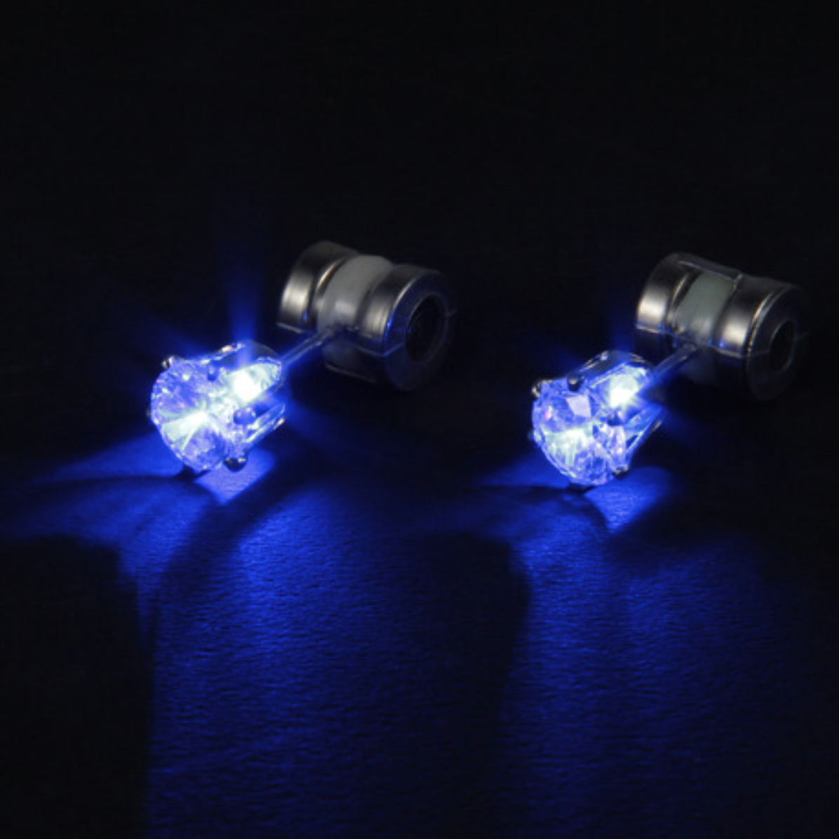 Flashing Crystal LED Earrings by Night Ice