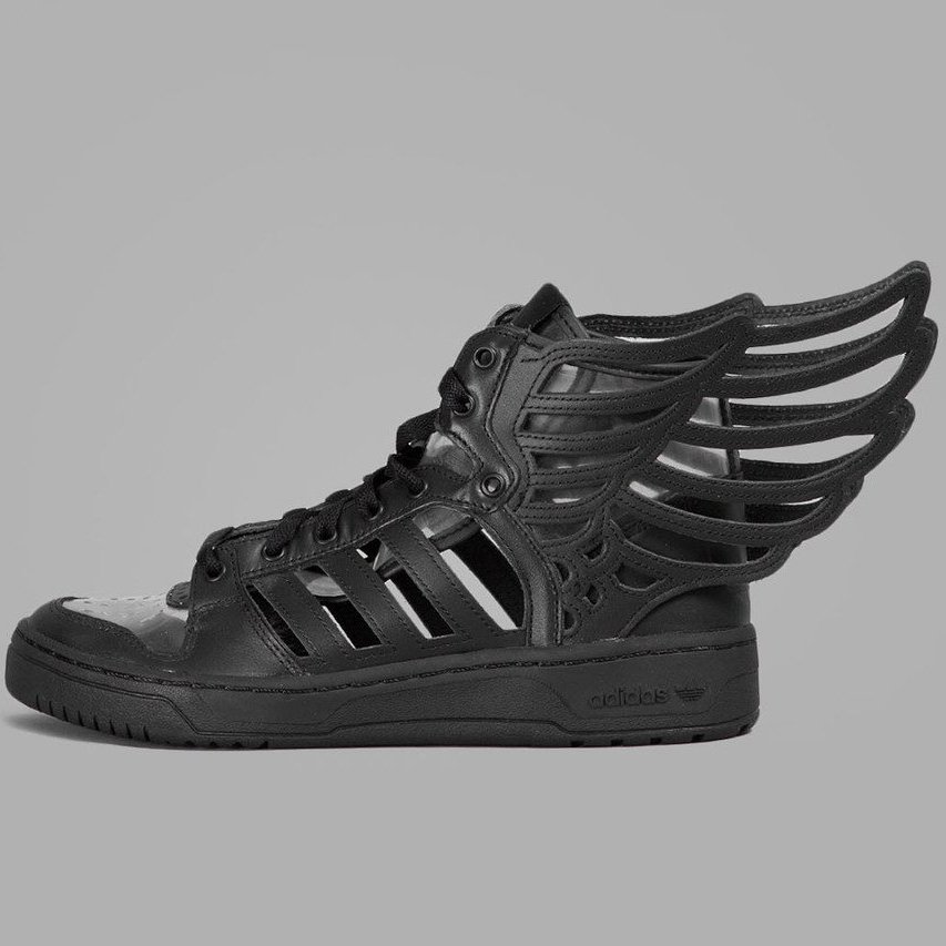 Black Wings 2.0 Cutout Sneakers by Adidas x Jeremy Scott