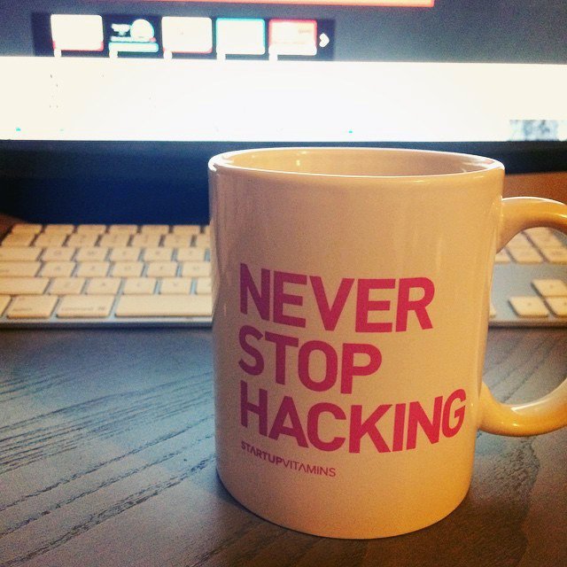 Never Stop Hacking Mug