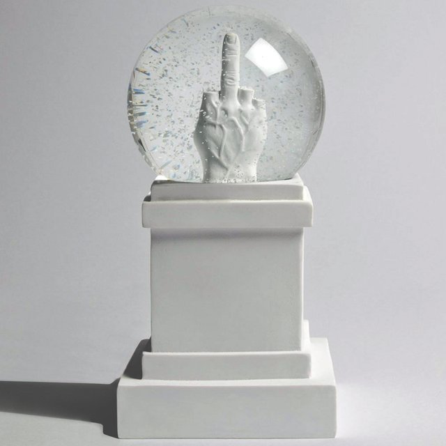 L.O.V.E. Middle Finger Snow Globe by Seletti