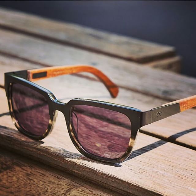 Prescott Black Titanium/Walnut Sunglasses by Shwood