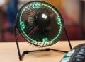 Desktop LED Clock Fan