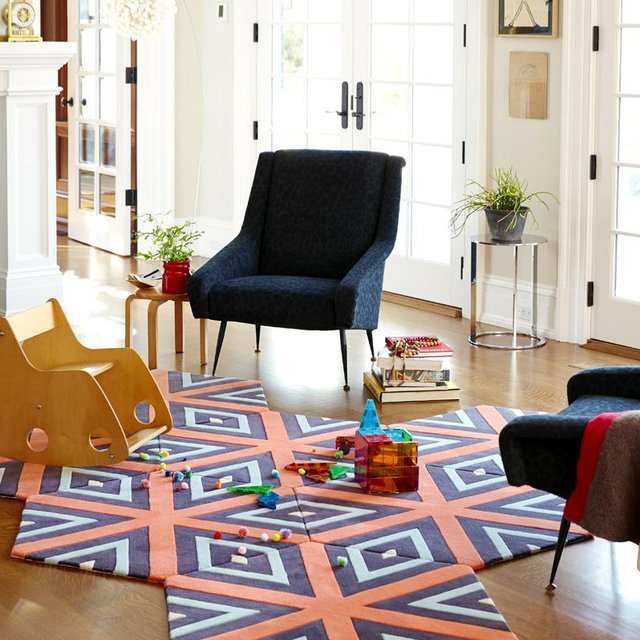 Cubist 7-Piece Hexagon Carpet