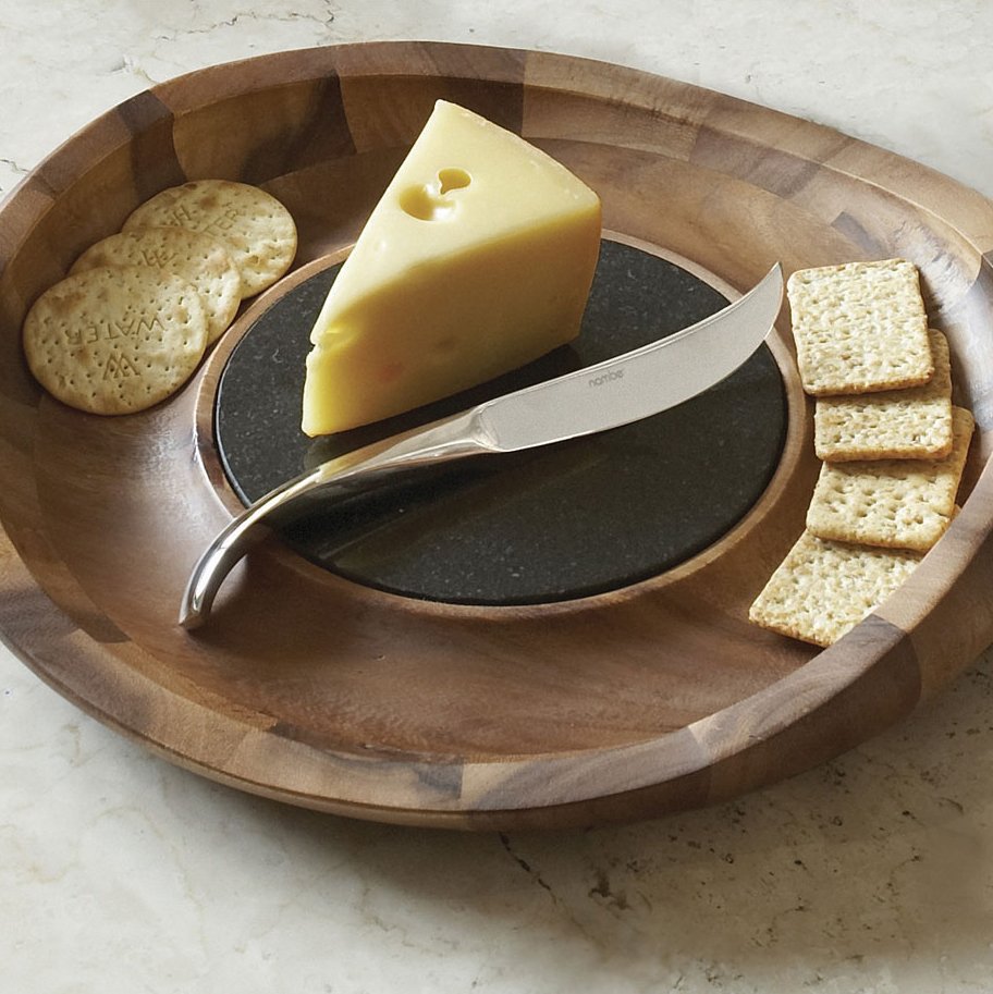 Butterfly Cheese Tray & Knife by Nambé