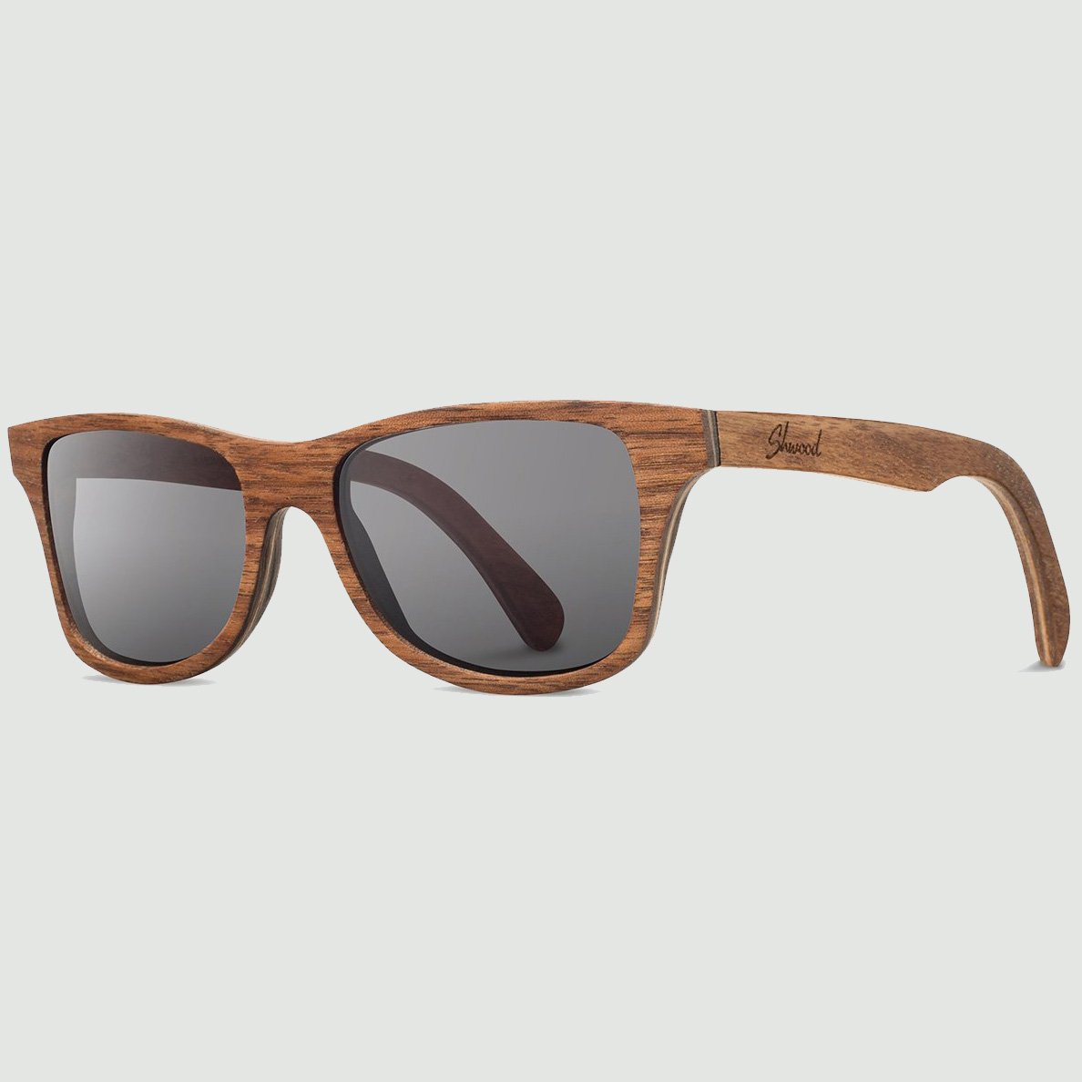 Grey Polarized Canby Walnut Sunglasses by Shwood