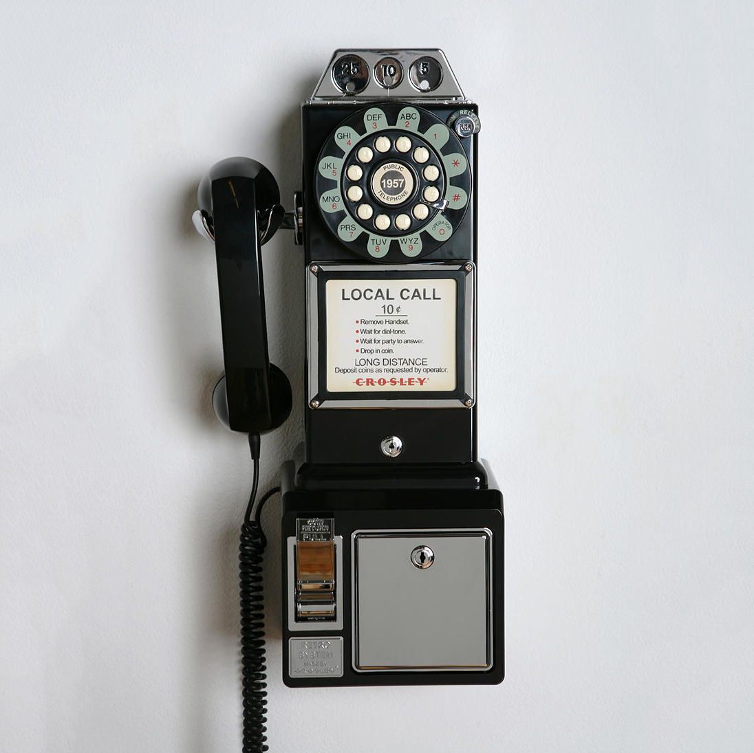 Crosley 1950’s Retro Black Payphone