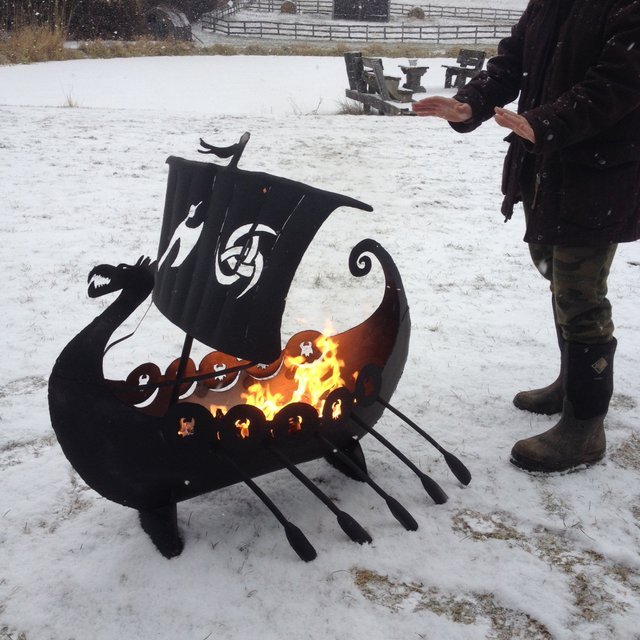 Viking Ship Fire Pit