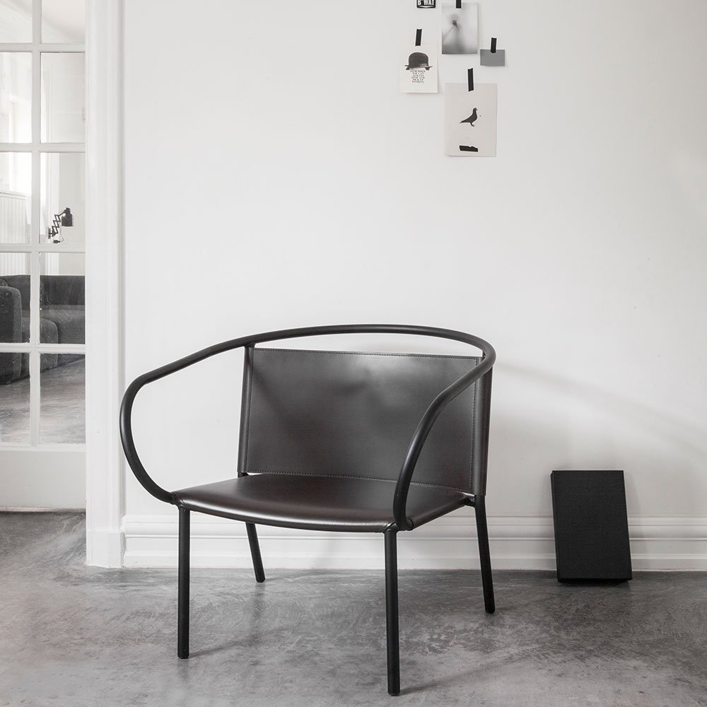 Black Afteroom Lounge Chair by Menu